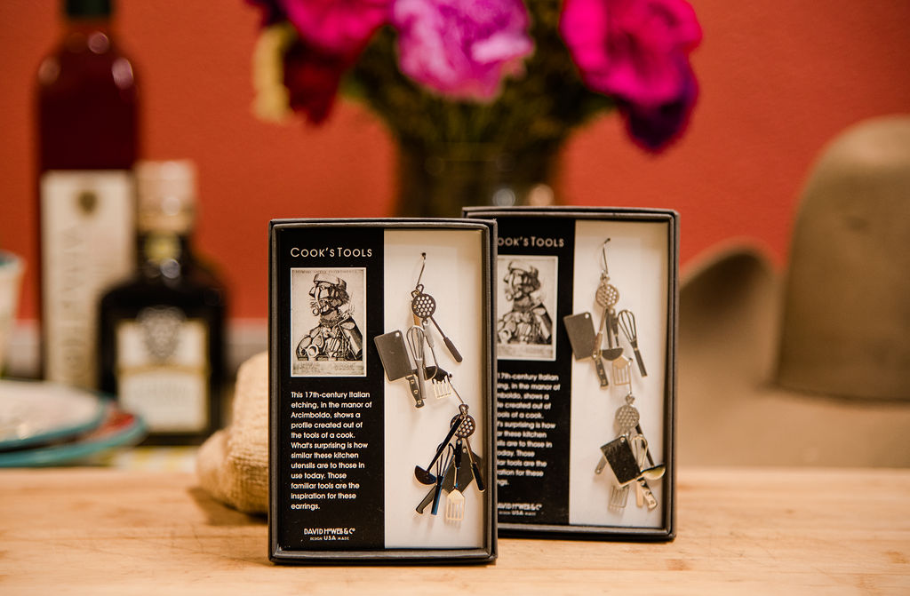 Cooks Earrings Silver Utensils