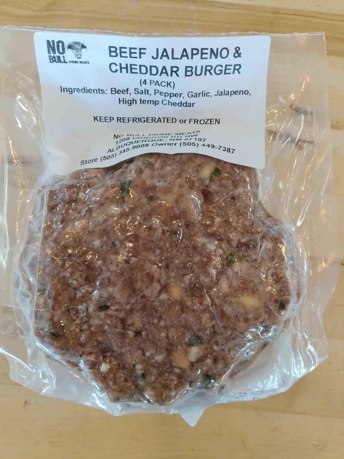 Jalapeno & Cheddar Beef Burgers - 4 pack