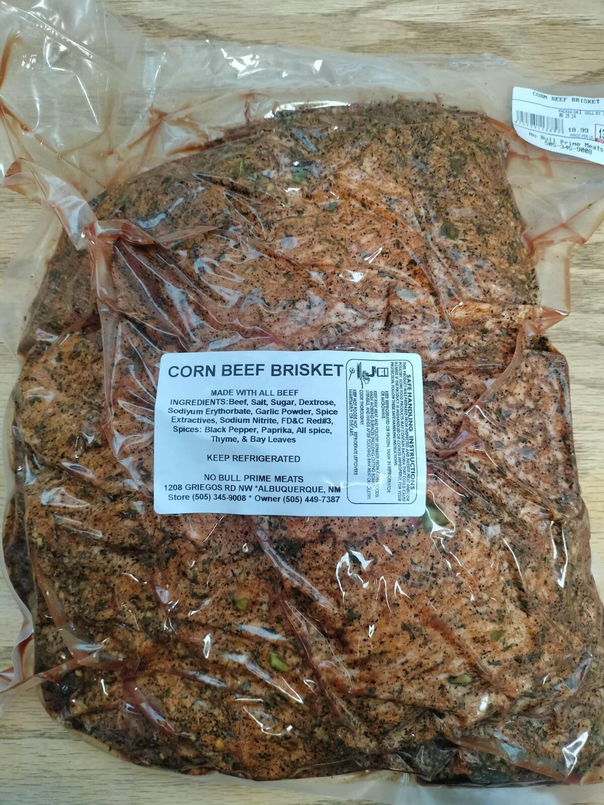 Corned Beef Brisket - 4lbs and up