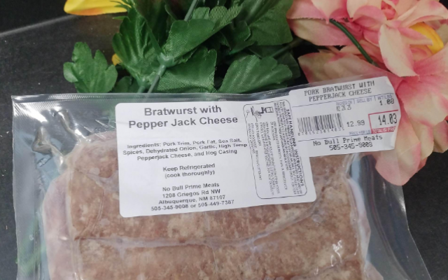 Pork Bratwurst with Pepperjack Cheese