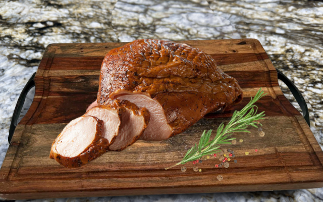 Boneless Skin-On Smoked Turkey Breast - Fully Cooked